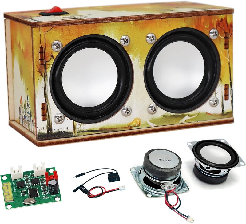 CYOEST Gifts for Teen Girls Boys - Science Kits for Kids Age 8-10-12-14 - Crafts for Girls 8-12| STEM Toys Build Bluetooth Speaker Kit| DIY Electronic Projects 9 11 13 15 16+ Year Old (Printed Wooden) - Image 1